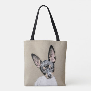 Bolsa Tote Pintura de Rat Terrier - Arte de Cachorro Original