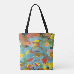 Bolsa Tote Pintura de retângulos geométricos de Abstrato de a