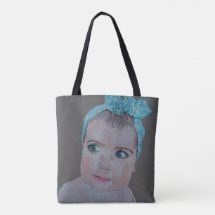 Bolsa Tote Pintura de retrato de bebê por Alfred Fox