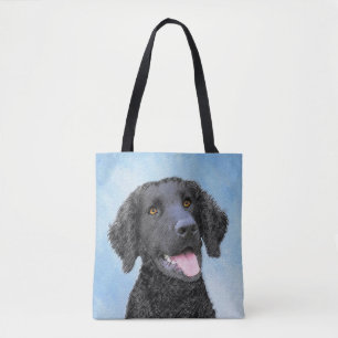 Bolsa Tote Pintura De Retriever Revestida Curly - Arte De Cão