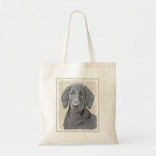 Bolsa Tote Pintura De Retriever Revestida Plana - Arte De Cã