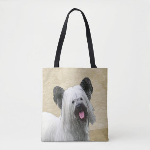 Bolsa Tote Pintura de Skye Terrier - Arte de Cachorro Origina