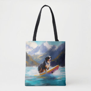 Bolsa Tote Pintura de surfe na praia de Bernese