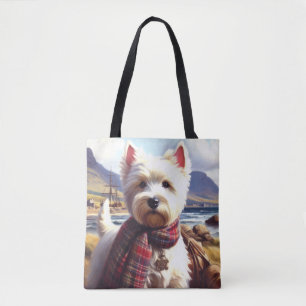 Bolsa Tote Pintura de terreiro branco na rodovia oeste