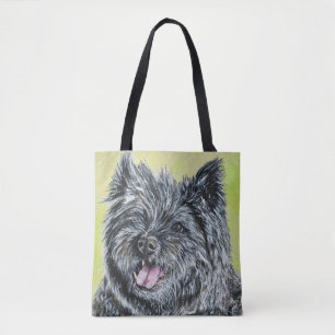 Bolsa Tote Pintura de Terrier no Cairn