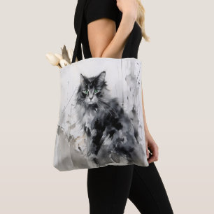 Bolsa Tote Pintura de Tinta Animal de Cat