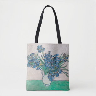 Bolsa Tote Pintura de Vaso de Íris de Van Gogh Impressionismo