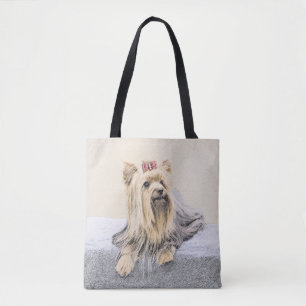 Bolsa Tote Pintura de Yorkshire Terrier - Arte de Cachorro Or