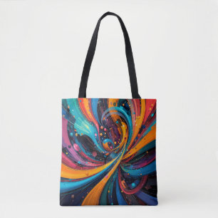 Bolsa Tote Pintura Digital Abstrata Colorida