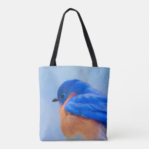 Bolsa Tote Pintura do Bluebird - arte original do pássaro