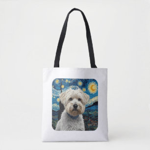 Bolsa Tote Pintura do Céu Noturno Giratório – Arte Maltesa In