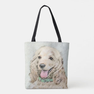 Bolsa Tote Pintura do Cocker Spaniel Buff - Arte Original par