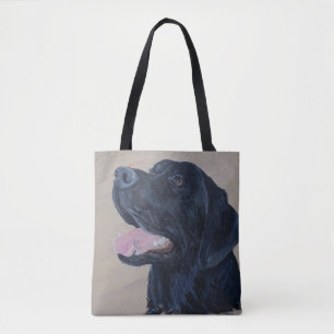 Bolsa Tote Pintura do Labrador Negro