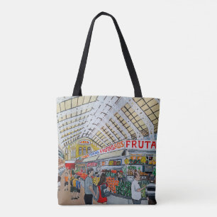 Bolsa Tote Pintura do Mercado Central de Valência por Alfred