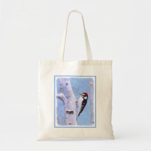 Bolsa Tote Pintura do Pica-Pau Downy - Arte Original