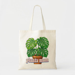 Bolsa Tote Pintura em Aquarela de Planta em Vaso Boho - "Esco