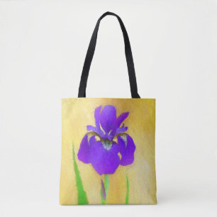 Bolsa Tote Pintura em Íris com pérola - Cão original branco A