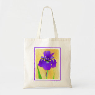 Bolsa Tote Pintura em Íris com pérola - Cão original branco A