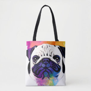 Bolsa Tote Pintura em pintura com cores de animais selvagens
