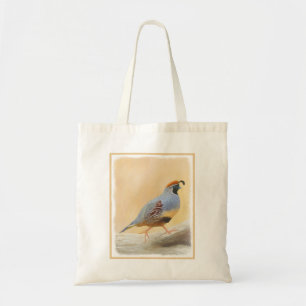 Bolsa Tote Pintura em Quail de Gambrel — Arte original sobre