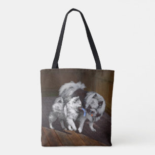 Bolsa Tote Pintura em tempo de reprodução Keeshond - Arte d
