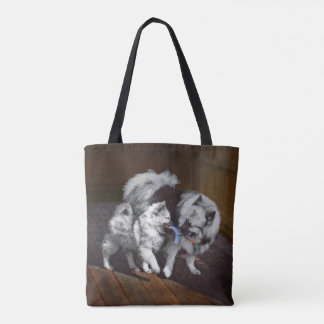 Bolsa Tote Pintura em tempo de reprodução Keeshond - Arte de