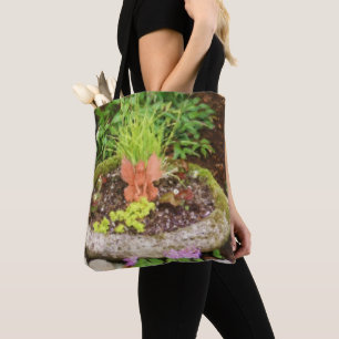 Bolsa Tote Pintura Fotográfica de Fada de Jardim Flor
