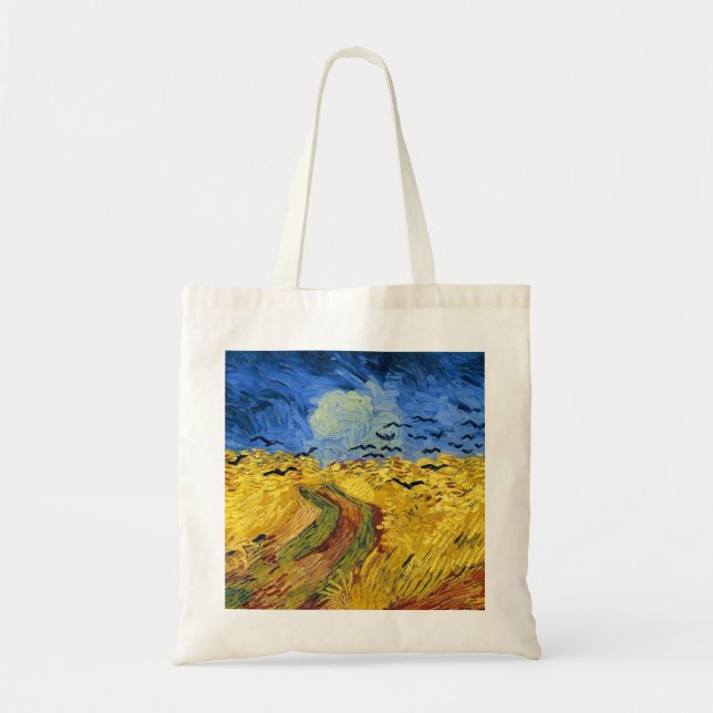 Bolsa Tote Pintura impressionista Campos de Trigo de Van Gogh (Frente)
