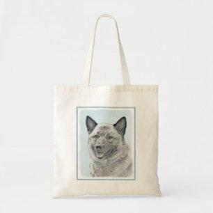 Bolsa Tote Pintura Norueguesa de Elkhound - Arte Original de