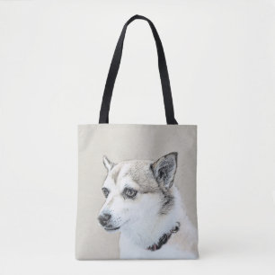 Bolsa Tote Pintura Norueguesa De Lundehund - Arte Original De