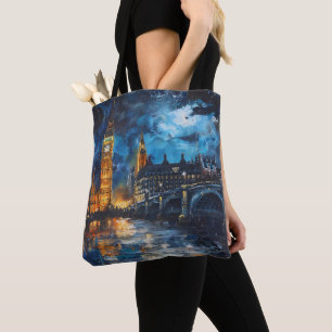 Bolsa Tote Pintura Noturna de Londres