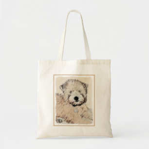 Bolsa Tote Pintura Original de Soft Coated Wheaten Terrier Ar