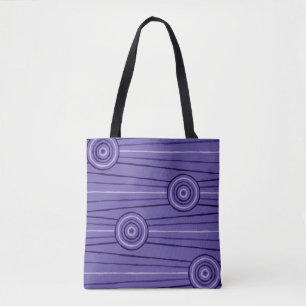 Bolsa Tote Pintura original em linha e círculo