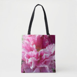 Bolsa Tote *~* Pintura Original Peony Floral AR1 Pintura