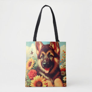 Bolsa Tote Pintura para pinos de German shepherd cômodo