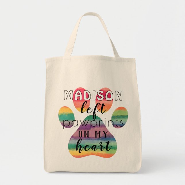 Bolsa Tote Pintura Personalizada Do Arco-Íris Imprime Em Meu  (Frente)