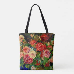 Bolsa Tote Pintura Pierre Renoir, Rosas, famoso trabalho de a