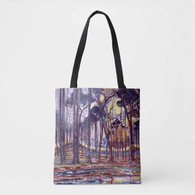 Bolsa Tote Pintura Piet Mondrian, Forest (Frente)