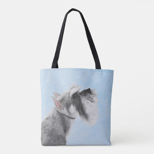 Bolsa Tote Pintura Schnauzer (Giant, Standard) - Arte Canina (Verso)
