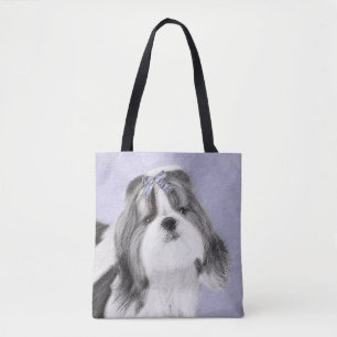 Bolsa Tote Pintura Shih Tzu - Arte Cachorosa Original