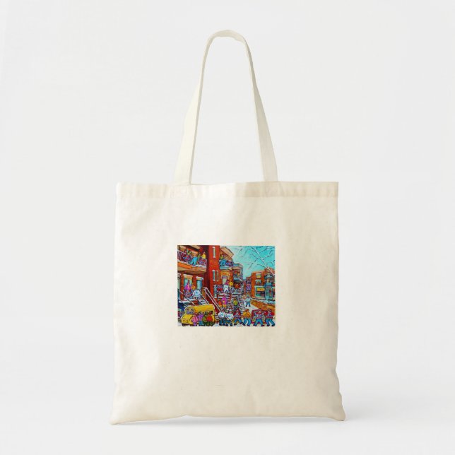 BOLSA TOTE PINTURAS ORIGINAIS DE MONTREAL PARA VENDA DE INVER (Frente)