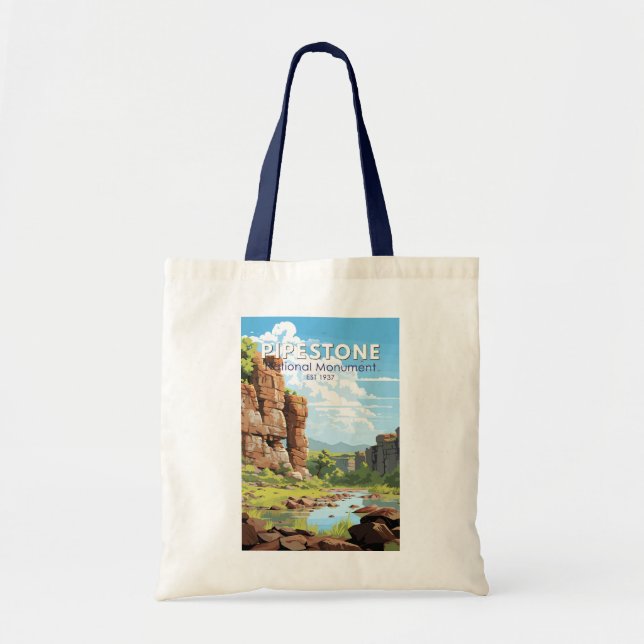 Bolsa Tote Pipestone National Monument Minnesota Viagem Art (Frente)