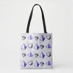 Bolsa Tote Pirâmides Patterme Geometry Professora de Matemáti