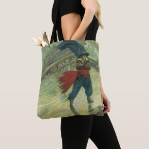 Bolsa Tote Pirata Antigo, O Holandês Voador por Howard Pyle