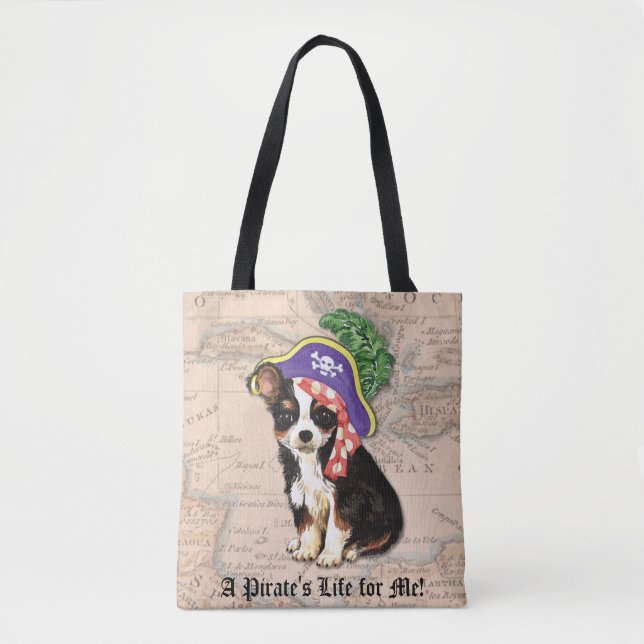Bolsa Tote Pirata Casaco Chihuahua (Frente)