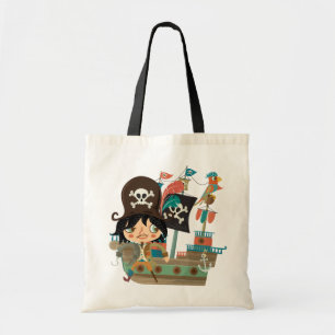 Bolsa Tote Pirata e navio de pirata