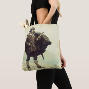 Bolsa Tote Piratas Vintage, Capitão Bill Bones por NC Wyeth