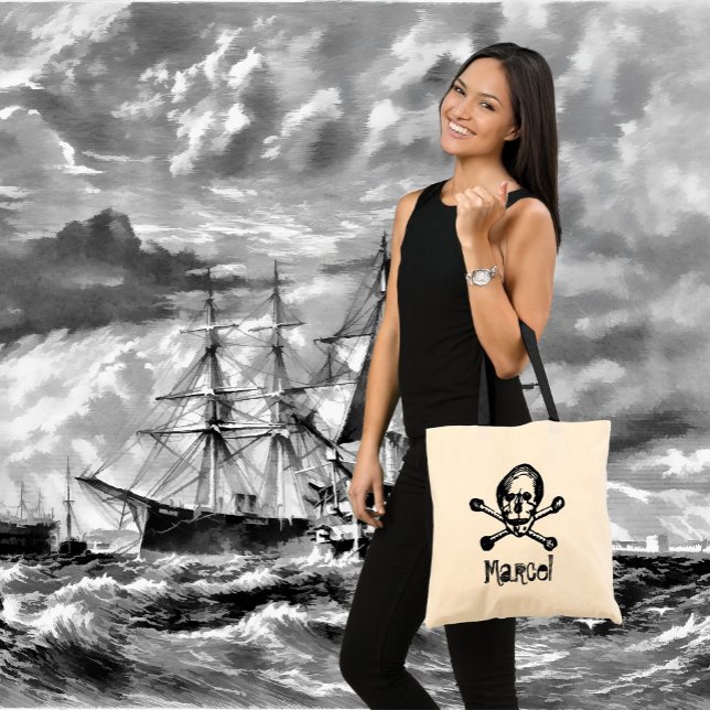 Bolsa Tote Pirate Skull e Crossbones Booty Bag (Criador carregado)