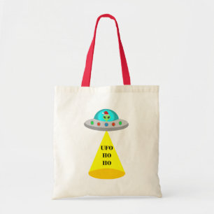 Bolsa Tote Pires voadoras de Alienígena de Ho Ho de Natal