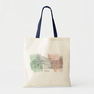 Bolsa Tote Pisa Itália tenente Torre, Caneta de bandeira ital